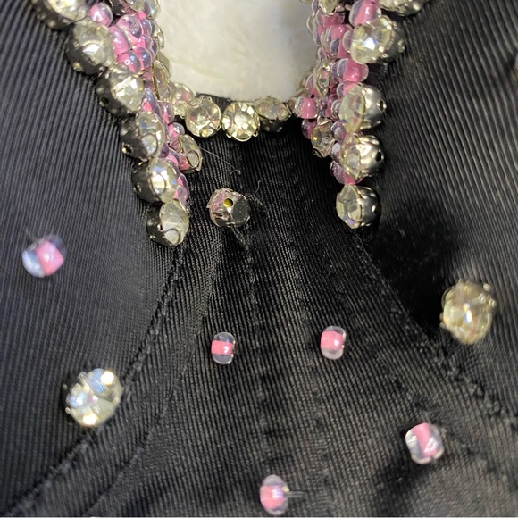 No Tag ✨ Rhinestone Beaded Corset Top Women’s Size Small - Picture 4 of 11
